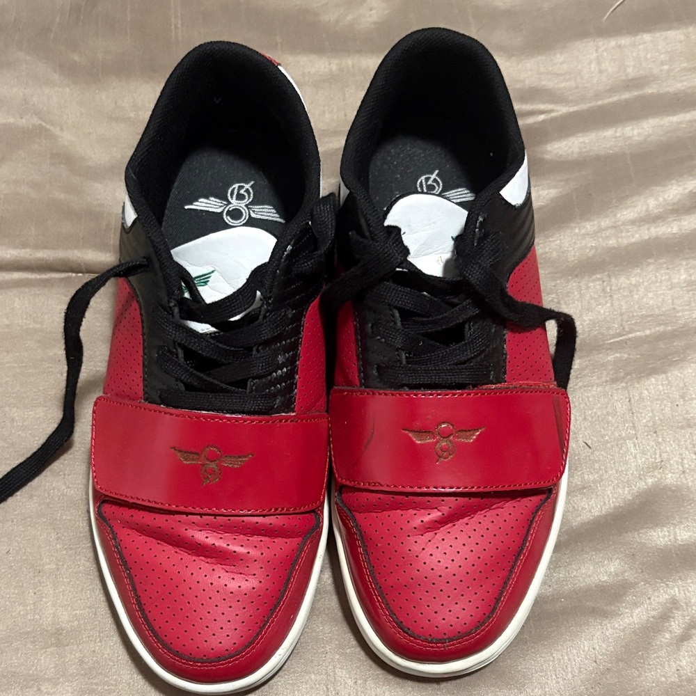 Creative Recreation Red and Black Perforated Sneakers